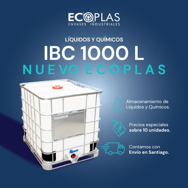 Duraderos, fáciles de limpiar y reutilizables, cuentan con una tapa hermética que evita derrames y contaminación, lo que los hace perfectos para el almacenamiento y transporte de líquidos sensibles.

Según el uso que necesites darle, puedes adquirir contenedores nuevos o usados.

Y además podemos ayudarte a reciclar los que ya tengas, para que puedas cumplir con la normativa 20.920.

Contenedores IBC ECOPLAS NUEVOS ✨

¡PRECIOS ESPECIALES SOBRE 10 UNIDADES!

¡Contáctanos para obtener más información y hacer tu pedido hoy mismo!